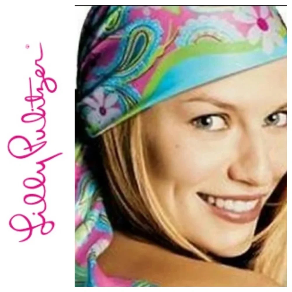 LILLY PULITZER DAISY PRINT SILK SCARF